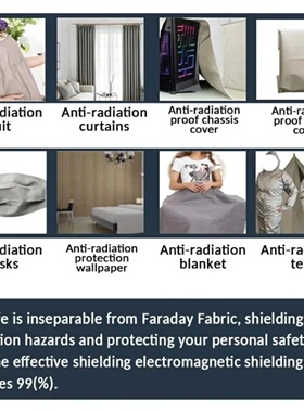 1-2m EMF Protection Fabric Anti Radiation Blocking RFIDs Si