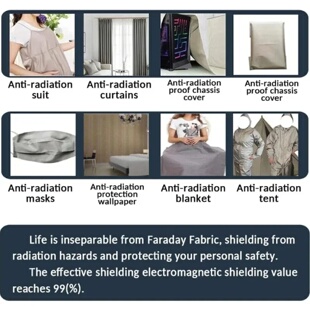 1-2m EMF Protection Fabric Anti Radiation Blocking RFIDs Si