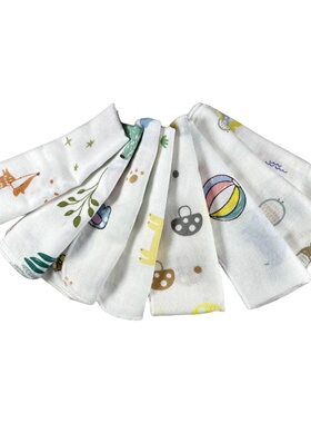 5pcs Pack 31*31cm 100% Cotton Gauze Cartoon Newborn Infant