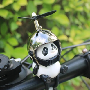 Panda Helmet Motorcycle Handlebar Decoration Bike Cute Cart