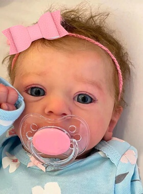 46CM Finished Reborn Baby Doll Felicia Newborn Open Blue Ey