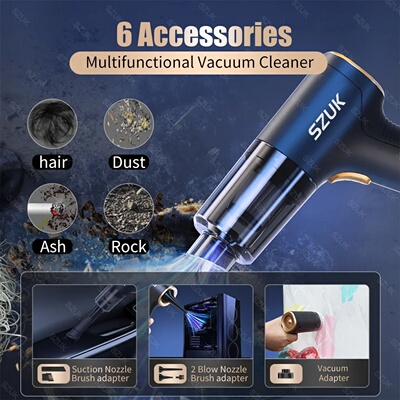 SZUK 98000PA Car Vacuum Cleaner Wireless Mini Powerful Clea