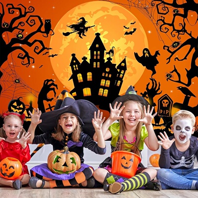 Halloween Background Horror Moon Night Party Halloween Deco
