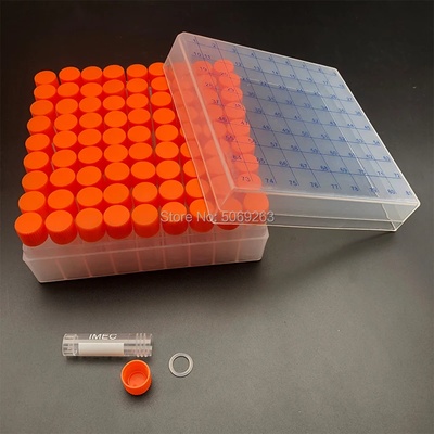 81 Pieces/Lot  Plastic 1.8mL Freezing Tube + One piece 80 v