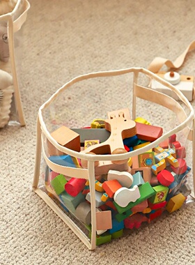 Transparent children's toy storage basket large size toy st
