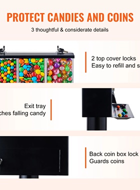VEVOR Commercial Vending Machine Triple Compartment Candy D