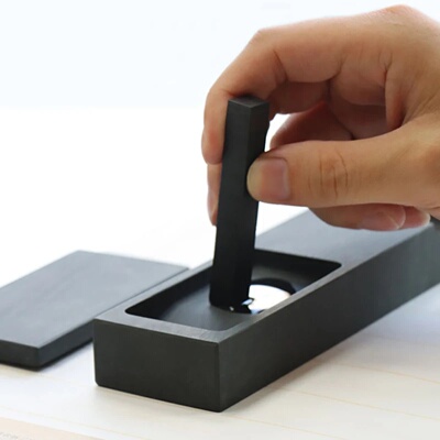 Chinese Calligraphy Inkstone with Ink Stick Traditional Chi