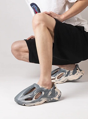 Unisex Beach Sandals EVA Women Men Hollow Garden Shoes Tie-