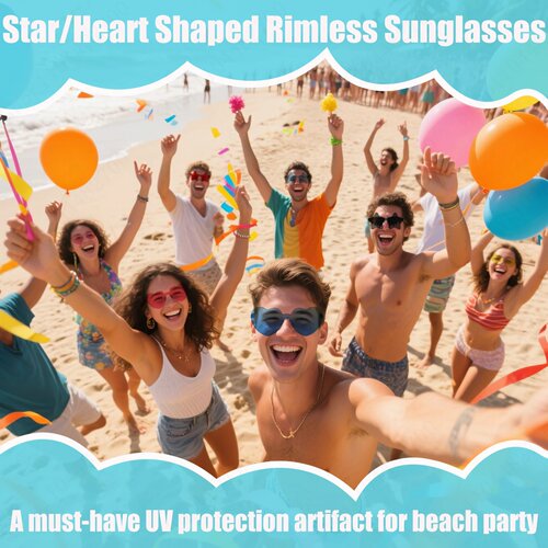 16-160Pcs Wedding Heart Shape Sunglasses Bachelorette Party
