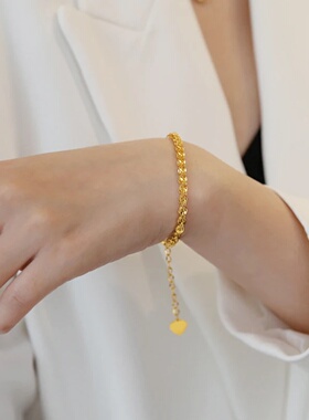 Amaiyllis 18K Gold Simple Scalloped Long Bracelet Personali