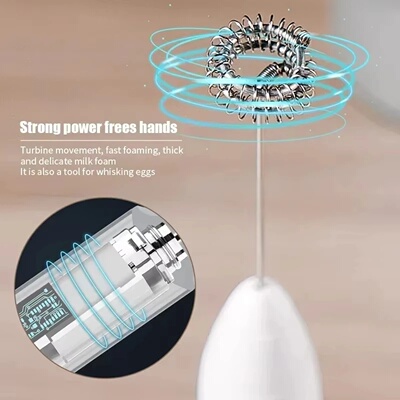Portable milk frother, electric egg beater, portable coffee