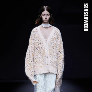 【可议价戚薇李承铉同款】SENSEAWEEK春V领羊毛软糯开衫男女毛衣