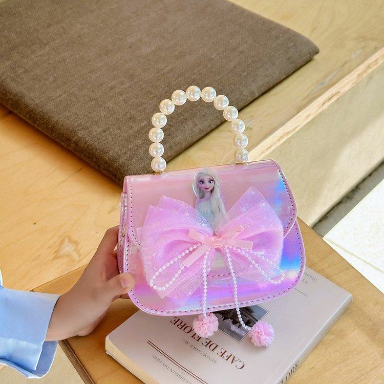 新品2026女童斜挎包网红爆款艾莎公主手提包洋气小女孩儿童单肩包