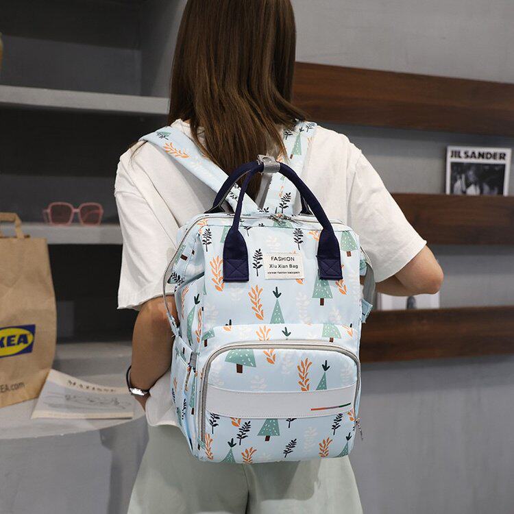 妈咪妈妈母婴背包带娃外出2026年新款大容量多功能时尚手提双肩包