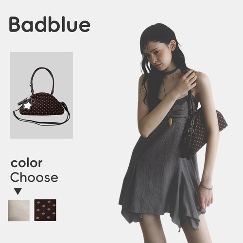 Badblue豹纹波点饺子腋下包