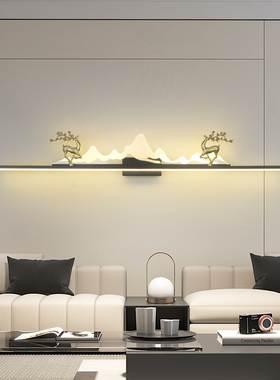 新款现代简约客厅沙发背景墙长条创意壁灯卧室床头装饰灯横款壁灯