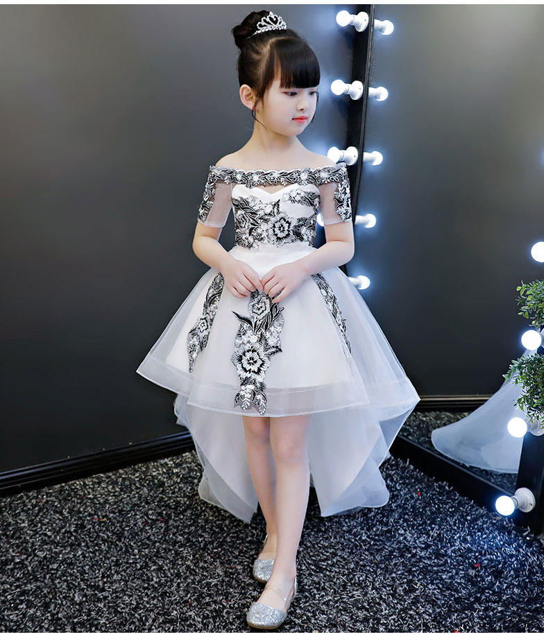 走秀网纱钢琴子布予礼服洋气女孩