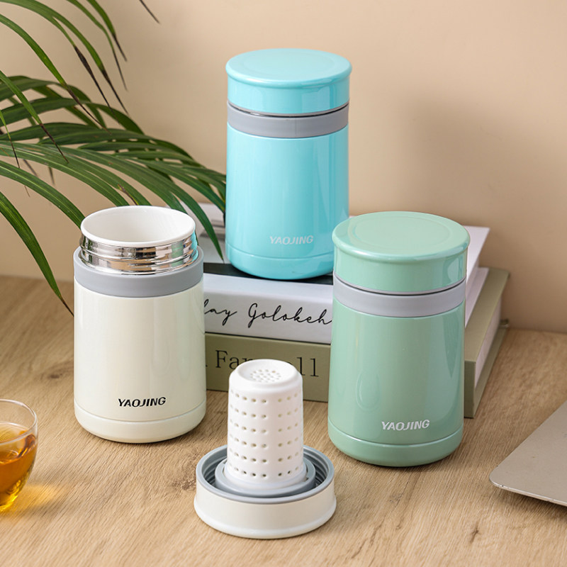 真空陶瓷骨瓷内胆保温杯女士便携随身携带喝中药专用过滤杯水杯男