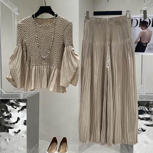 母亲节礼品气质褶皱妈妈套装礼物