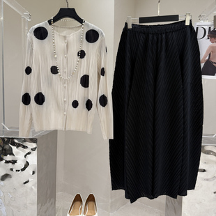 春夏波点大女生日礼品妈妈春装 套装 褶皱裤 时尚 礼物 裙女装 2026新款