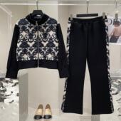 2025秋季 妈妈套装 3D立体印花显瘦遮肉超大弹力气质时尚 休闲卫衣裤