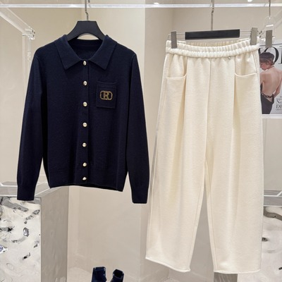 2025新款秋冬中年妈妈羊毛开衫女100%纯羊毛针织外套高级感毛衣