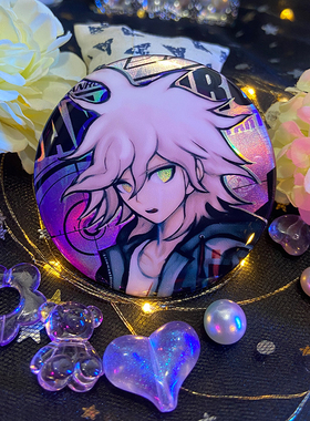 同人原创授权吧唧弹丸论破狛枝凪斗七海千秋双闪反光马口铁徽章