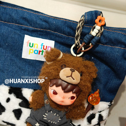 花花小野丨小野熊挂绳公仔玩偶绳为喜乐而战专属配色包包挂绳绳子