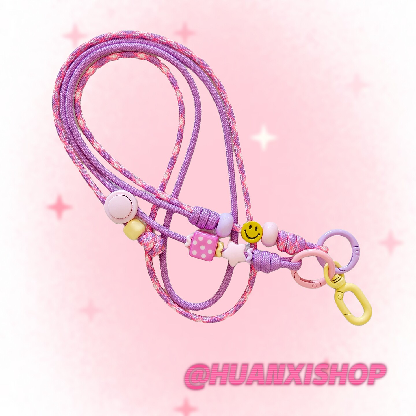 童趣爆表丨可爱彩色可调节手机挂绳挂链斜跨挂脖两用绳拓麻歌子绳
