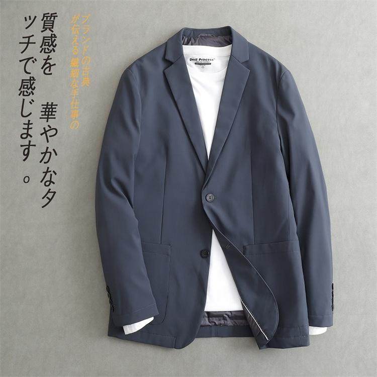 轻薄款高端商务风90鸭绒压胶分仓轻便有型秋冬男士西装领羽绒服