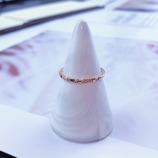 微镶钻细戒指女小众设计高级感轻奢不掉色食指中指单身戒冷淡风