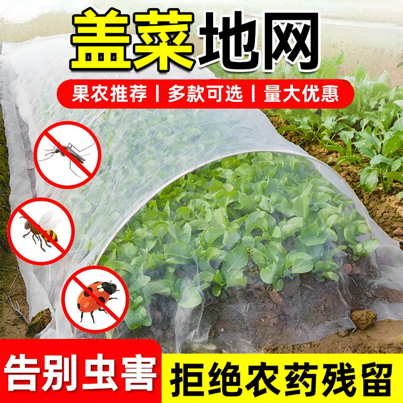 盖菜地网农用种植小青菜防虫网透气种菜遮阳白色大棚蔬菜专用纱网图片