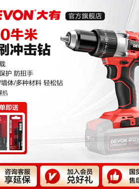 大有冲击钻5283工业充电手电钻家用多功能电动螺丝刀锂电手转工具