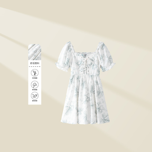 L1338020A  夏日清新花卉印花连衣裙-8020