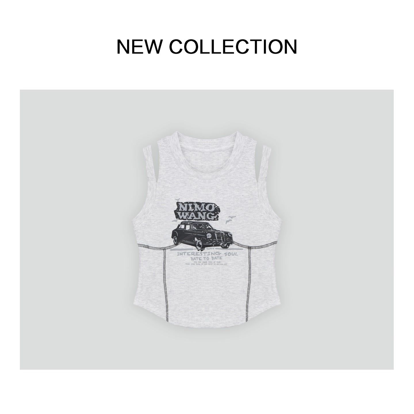 新款美式复古风休闲百搭背心 B1528000-8000