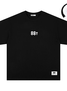 【AK刘彰同款】88rising基础款简约LOGO刺绣宽松休闲纯棉短袖T恤