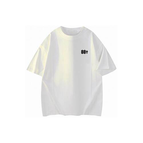 88rising 【高克重高品质冰感曼巴棉系列】美式复古纯色拼接数字L
