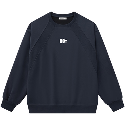 88rising 美式潮牌基础款双肩拼接logo印花宽松百搭套头情侣卫衣