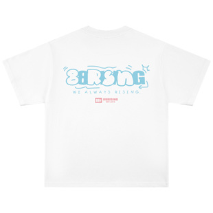 88rising 美式潮牌创意字体涂鸦印花宽松百搭纯棉短袖T恤 男女款