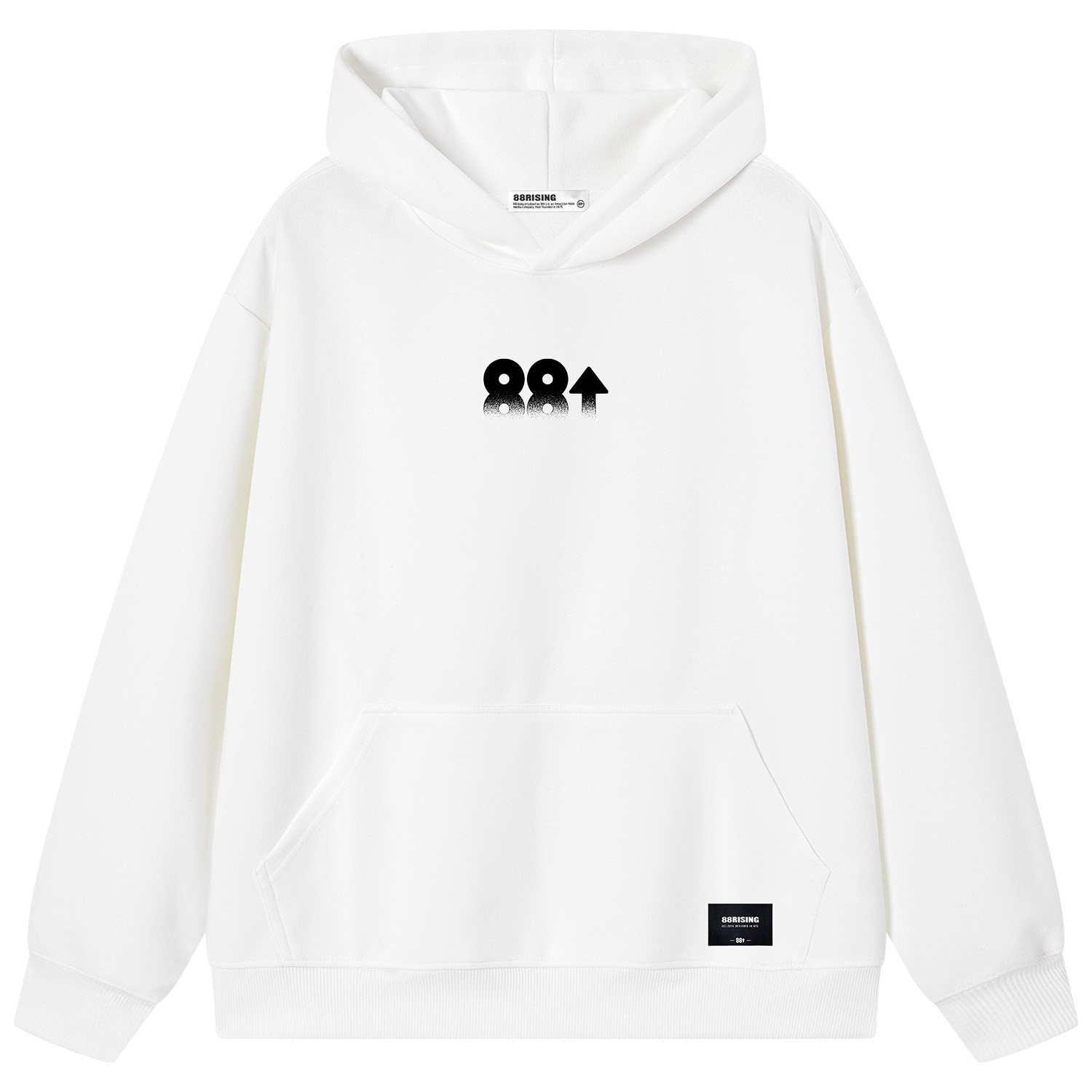 88rising 美式高街基础款残缺数字印花LOGO宽松休闲运动连帽卫衣