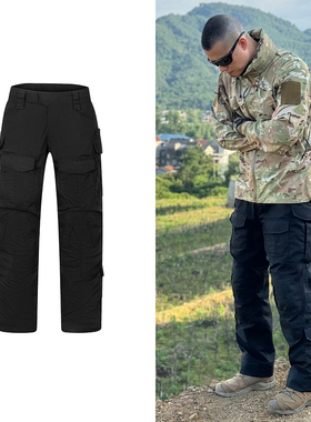 【Second team-江队副】G3版型全黑色（橘皮拼接）工装户外战术裤