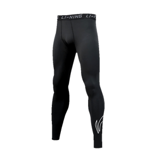 李宁健身裤男款压缩紧身高弹裤篮球跑步运动透气男士训练打底长裤