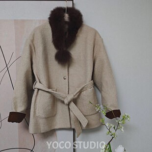 2026秋冬新款女装小香风羽绒外套狐狸毛领子女长袖保暖时尚外套