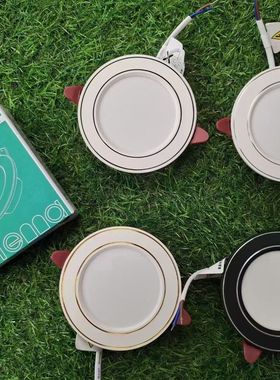 美莱美亚LED变光筒灯重庆现货黑色银色金色白色六瓦孔灯客厅过道