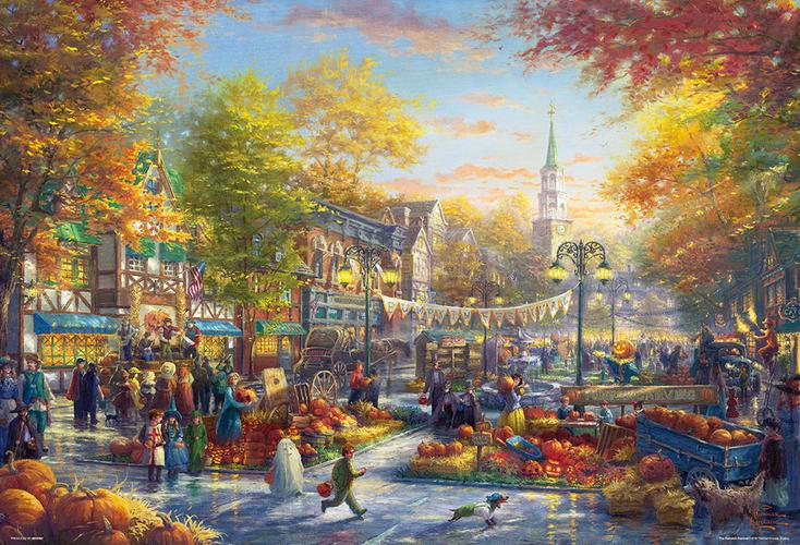 新款精准印花正品DMC十字绣套件客厅卧室餐厅玄关欧式油画 南瓜节