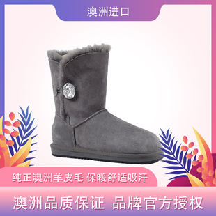 澳洲正品auzlandsheepskin秋冬经典羊皮毛一体6803中筒雪地靴