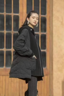 拼接昵料羽绒服休闲拉链90绒精品羽绒服 春秋款