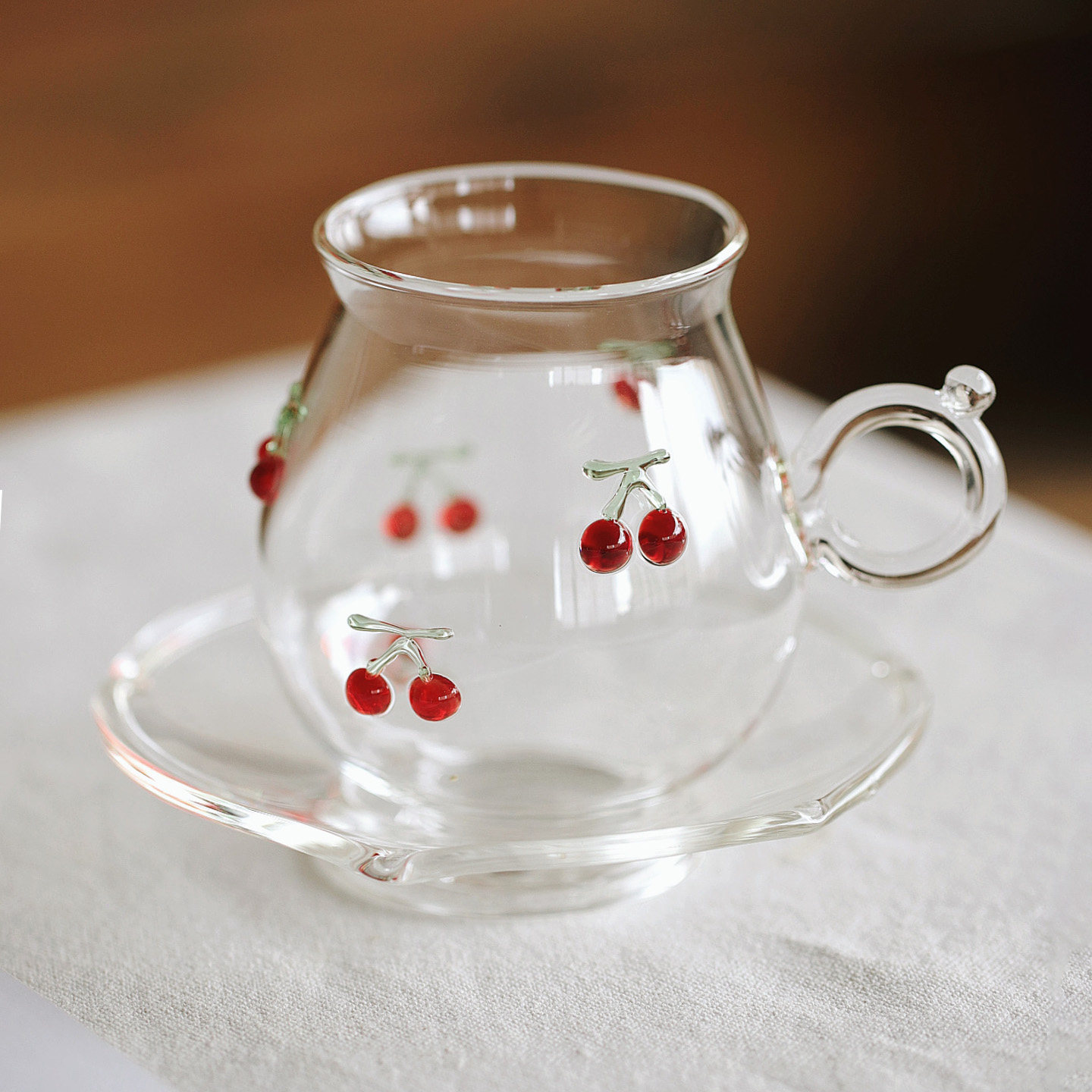 玻璃咖啡杯碟套装韩式小清新漂亮好看的实用礼物夏天果汁饮料水杯,餐饮具,玻璃杯,淘宝优惠券,粉丝福利购,淘宝优惠卷