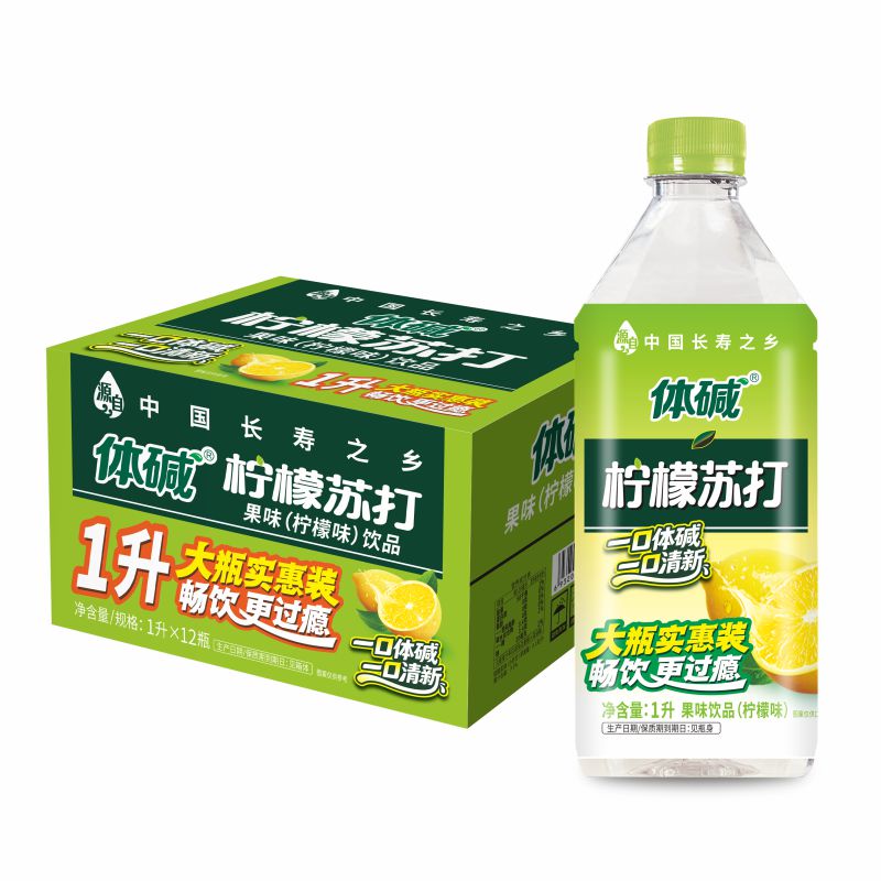 栗子园苏打大瓶饮料1L*12瓶