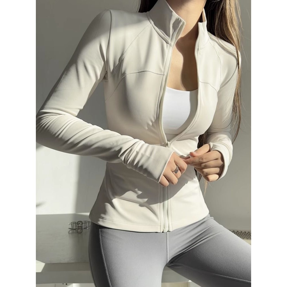 运动外套女2025新款立领瑜伽服跑步健身房训练晨跑上衣普拉提套装